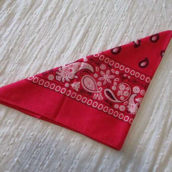 Set of 3 vintage 1990s cotton bandanas - Picture 3 of 7